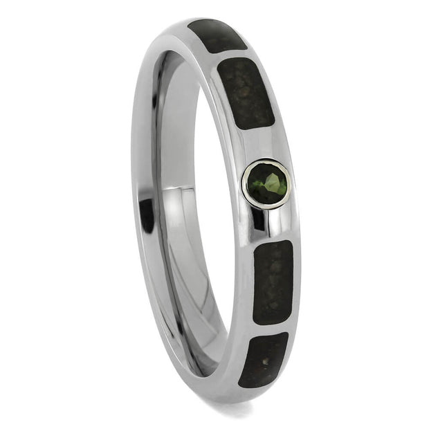 Unique Wedding Band with Birthstone