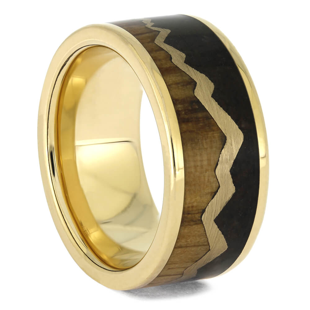 Mountain Range Style Ring in Gold