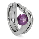 Alexandrite Engagement Ring with Matching Wedding Band