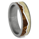 Men's Wood Mountain Design Ring in Titanium, Size 11.5-RS10501 - Jewelry by Johan