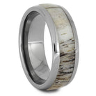 Titanium Ring With Antler Inlay