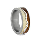 Men's Wood Wedding Band With Mountain Ring Design, Size 7-RS10522 - Jewelry by Johan