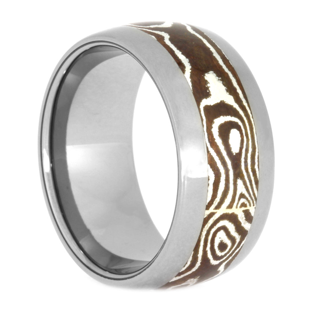Copper Silver Mokume Men's Wedding Ring