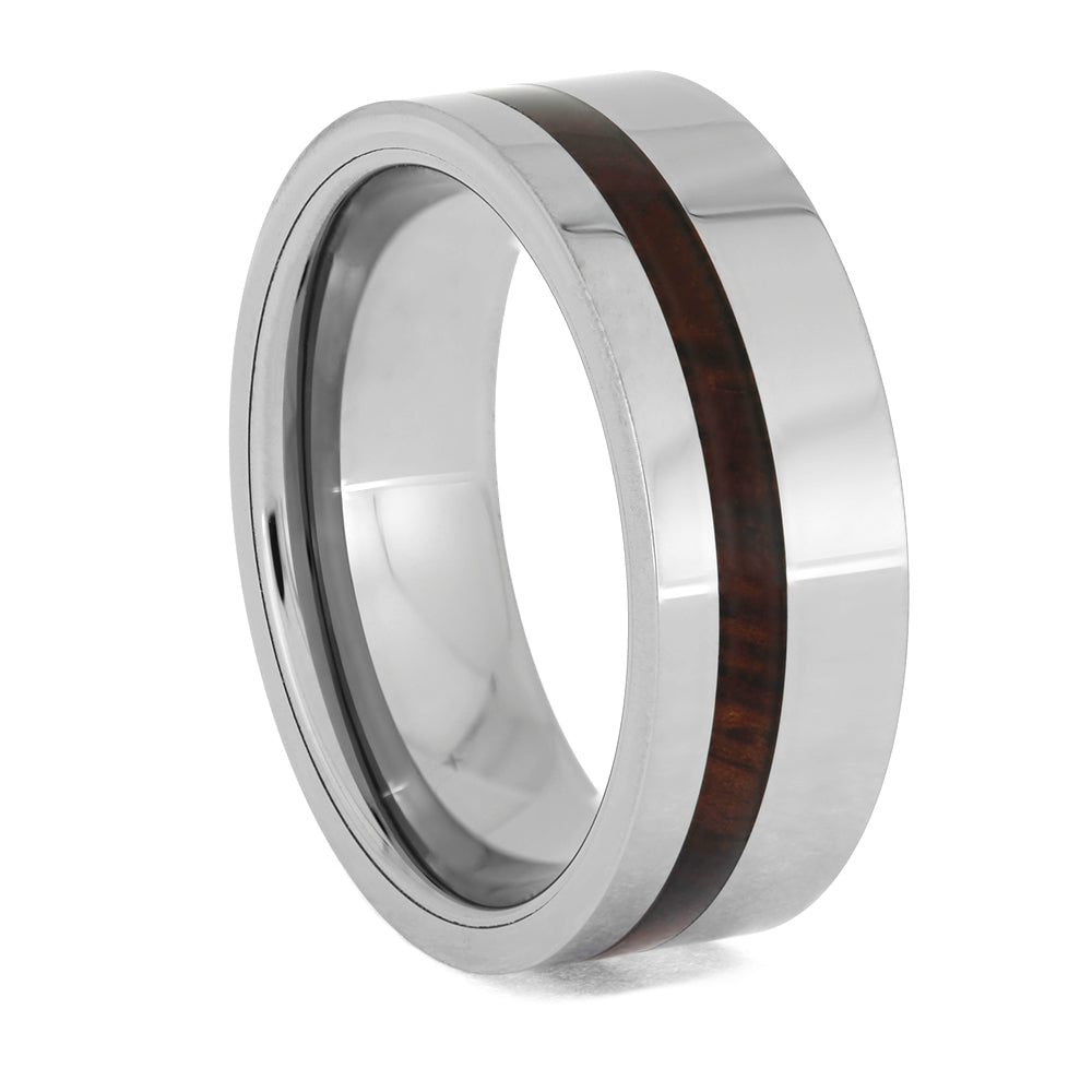 Honduran Rosewood and Tungsten Wedding Band, Size 9.5-RS10700 - Jewelry by Johan