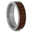 Honduran Rosewood Wedding Band In Matte Titanium