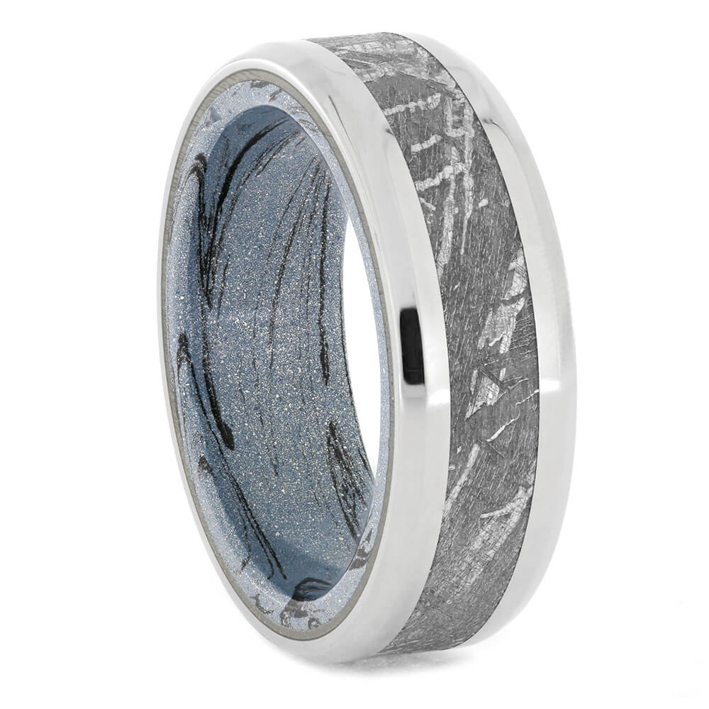 Meteorite Men's Wedding Band With Cobaltium Mokume, Size 11.5-RS10762 - Jewelry by Johan