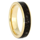 Yellow Gold Men's Wedding Band With Authentic Dinosaur Bone, Size 8-RS10937 - Jewelry by Johan