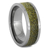 Gold Deer Antler Wedding Band in Titanium