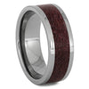 Wedding Ring with Red Deer Antler Inlay