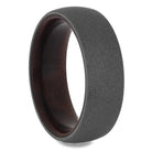 Eucalyptus Wood Ring with Sandblasted Titanium, Size 11.75-RS11362 - Jewelry by Johan