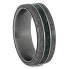 Meteorite & Green Wood Ring for Man