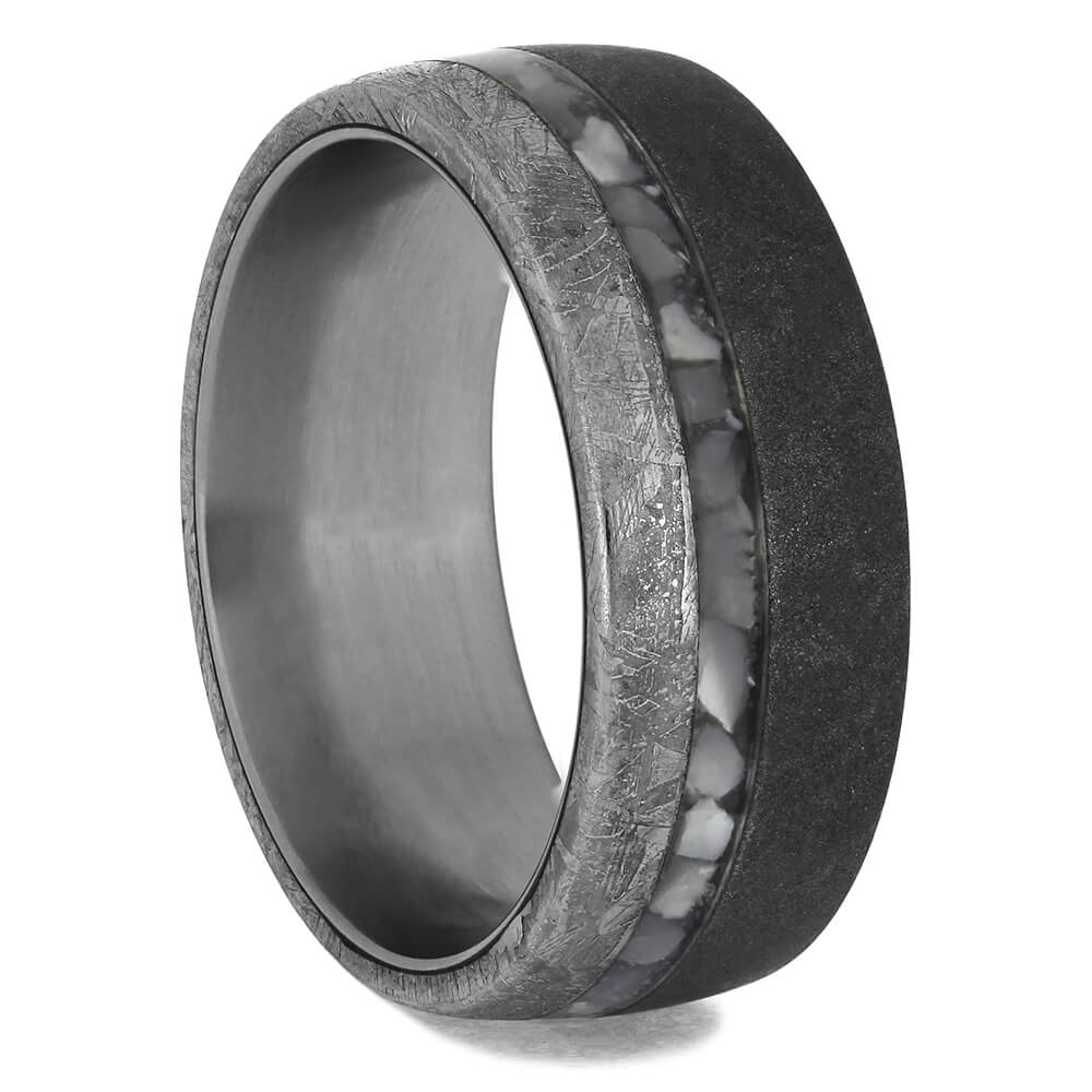 Mother of Pearl Ring in Titanium