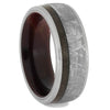 Meteorite and Dinosaur Bone Wedding Band