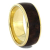 Gold and Burl Wood Wedding Band