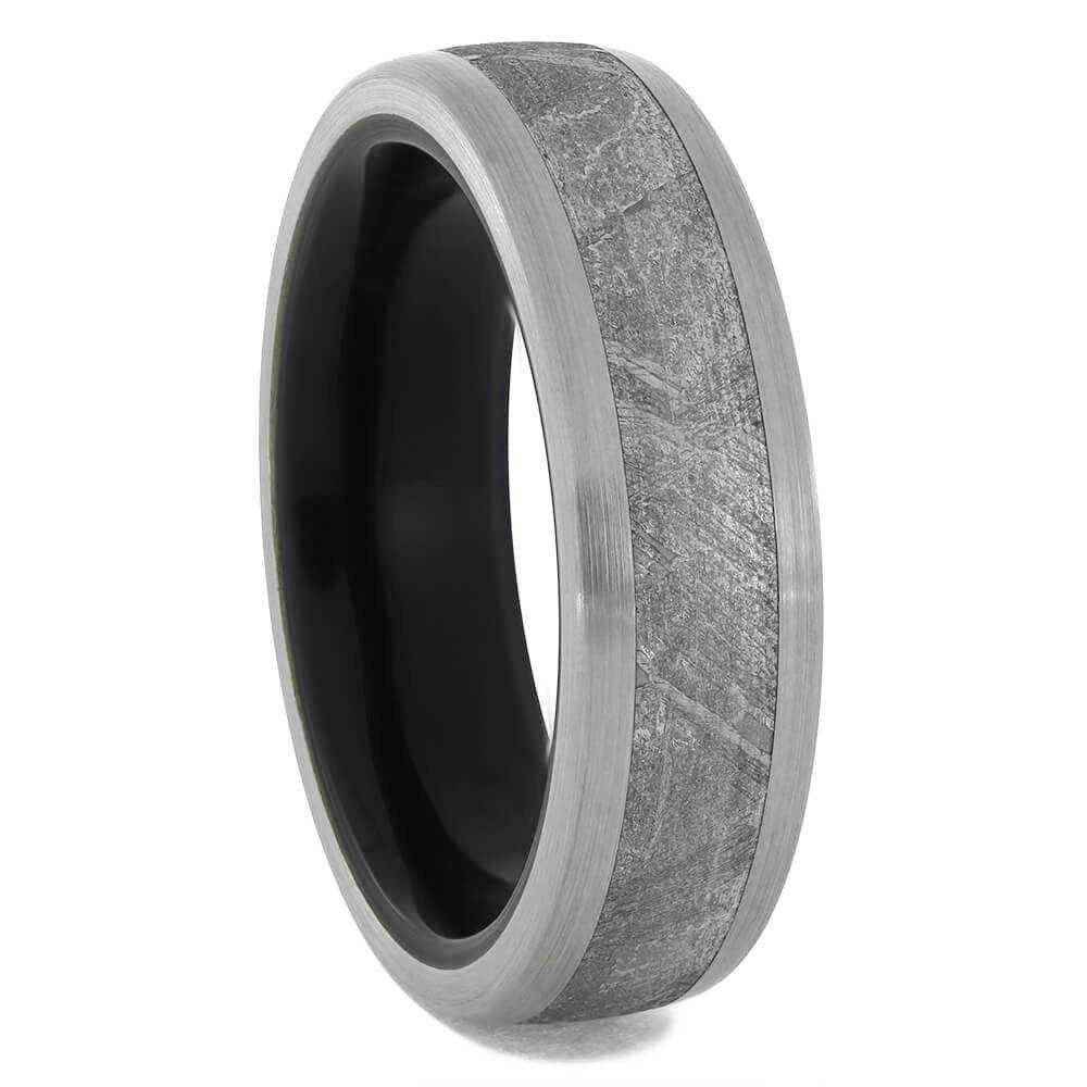 Authentic Meteorite and Titanium Wedding Band