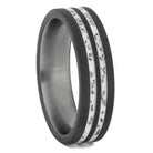 Space Ring, Titanium Wedding Band With White Stardust™