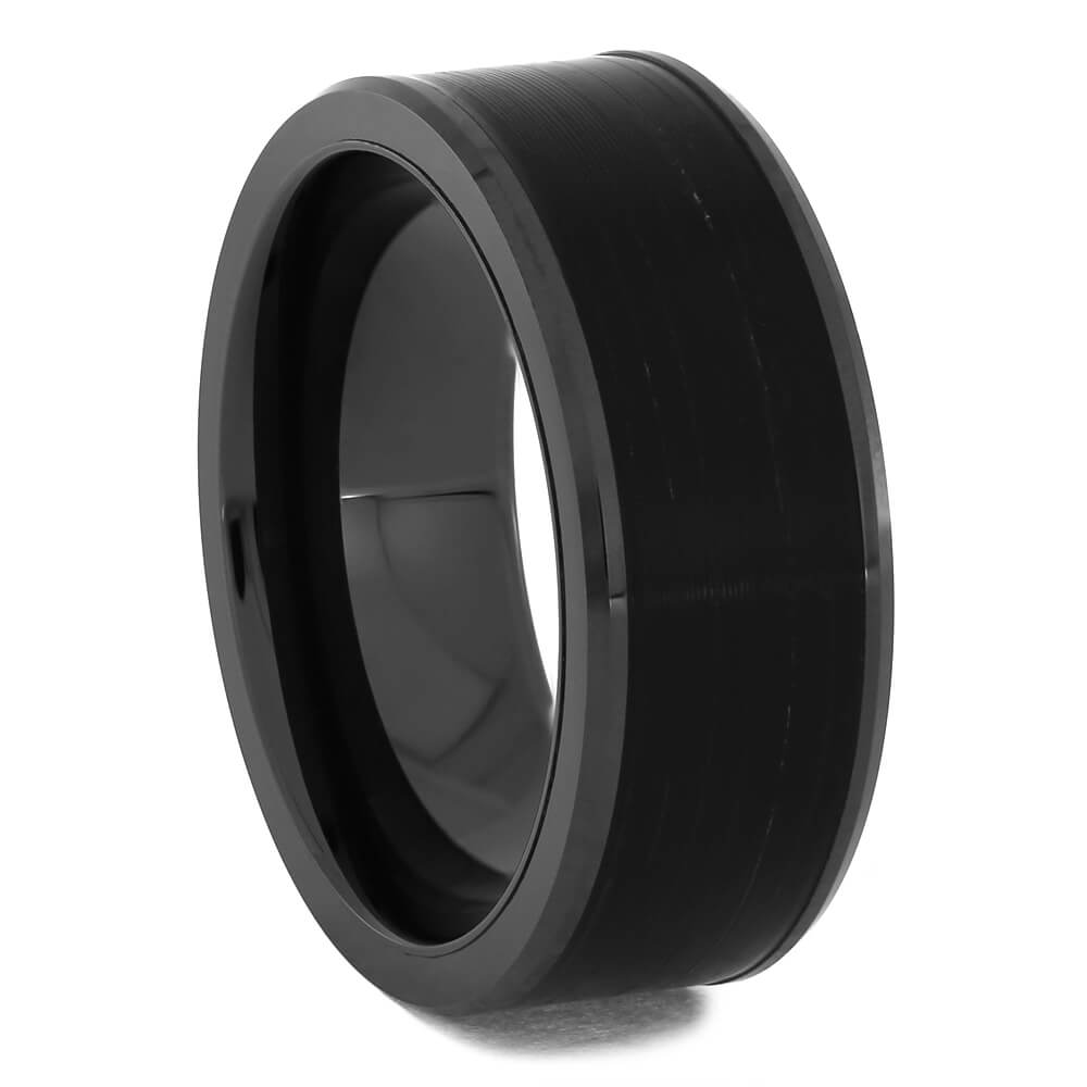 Black Ceramic Wedding Band