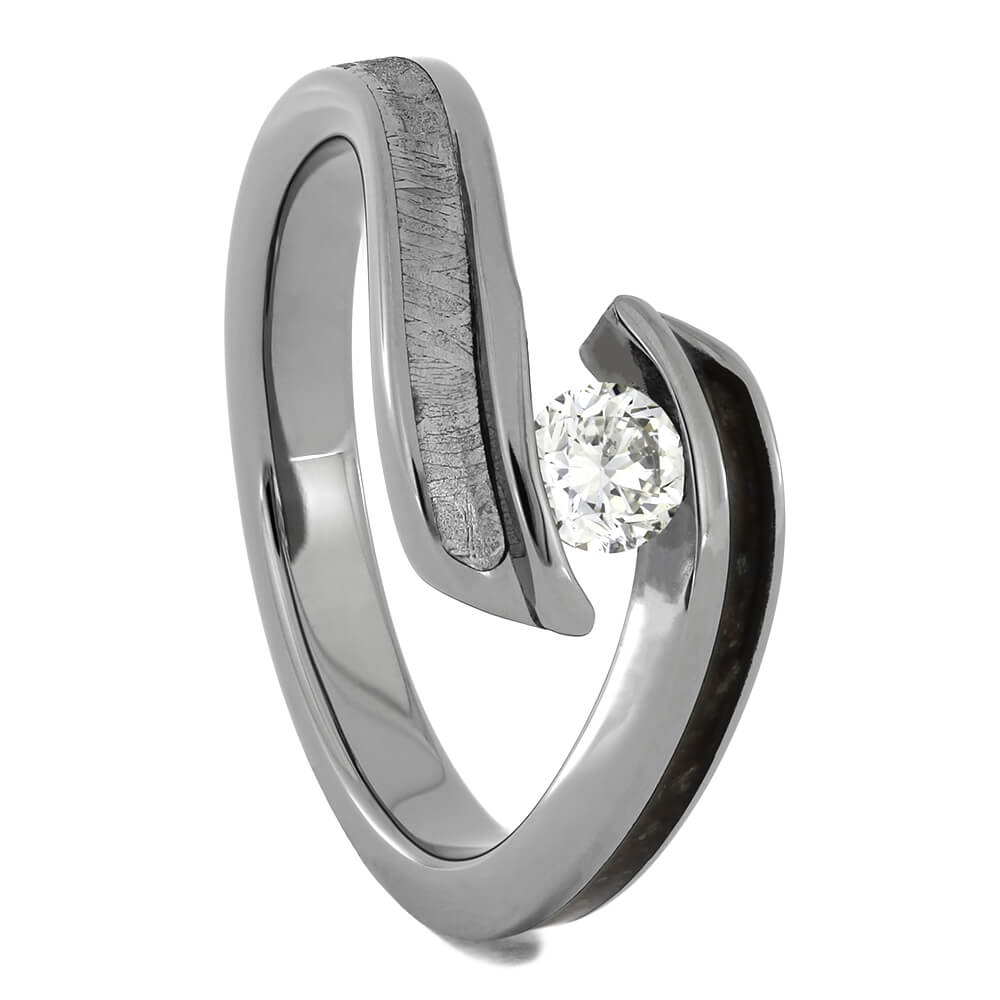 Tension Set Diamond Engagement Ring