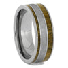 Wood and Meteorite Wedding Band