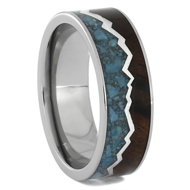 Mountain Range Wedding Band
