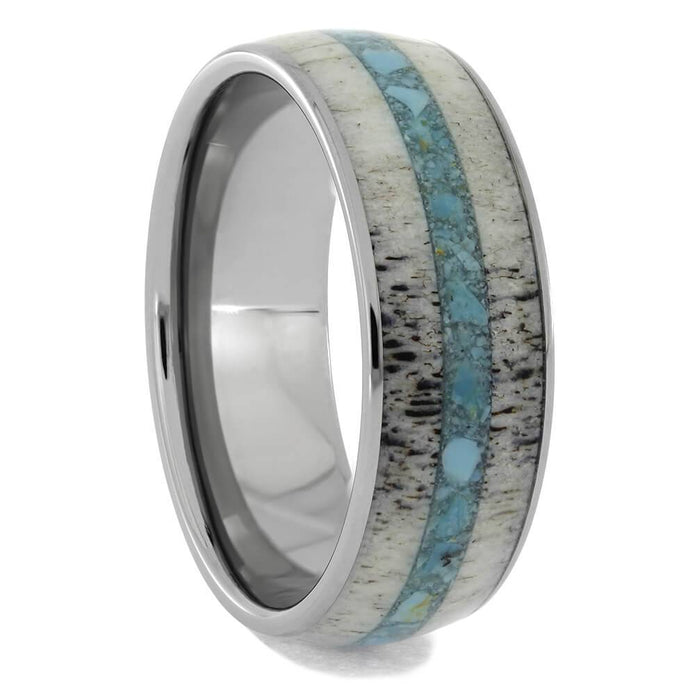 Deer Antler Wedding Band