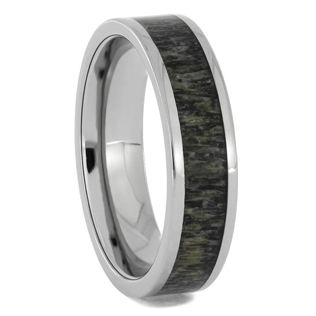Deer Antler Wedding Band