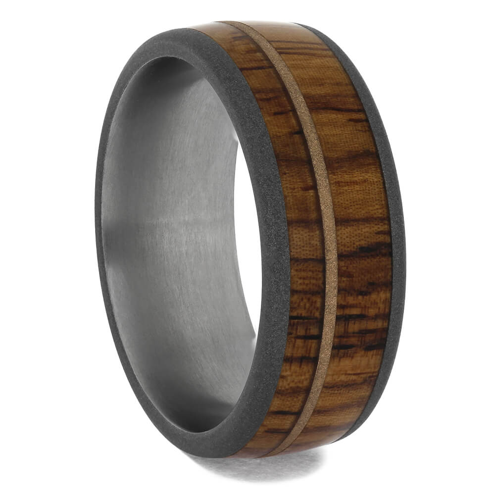 Wood and Titanium Ring
