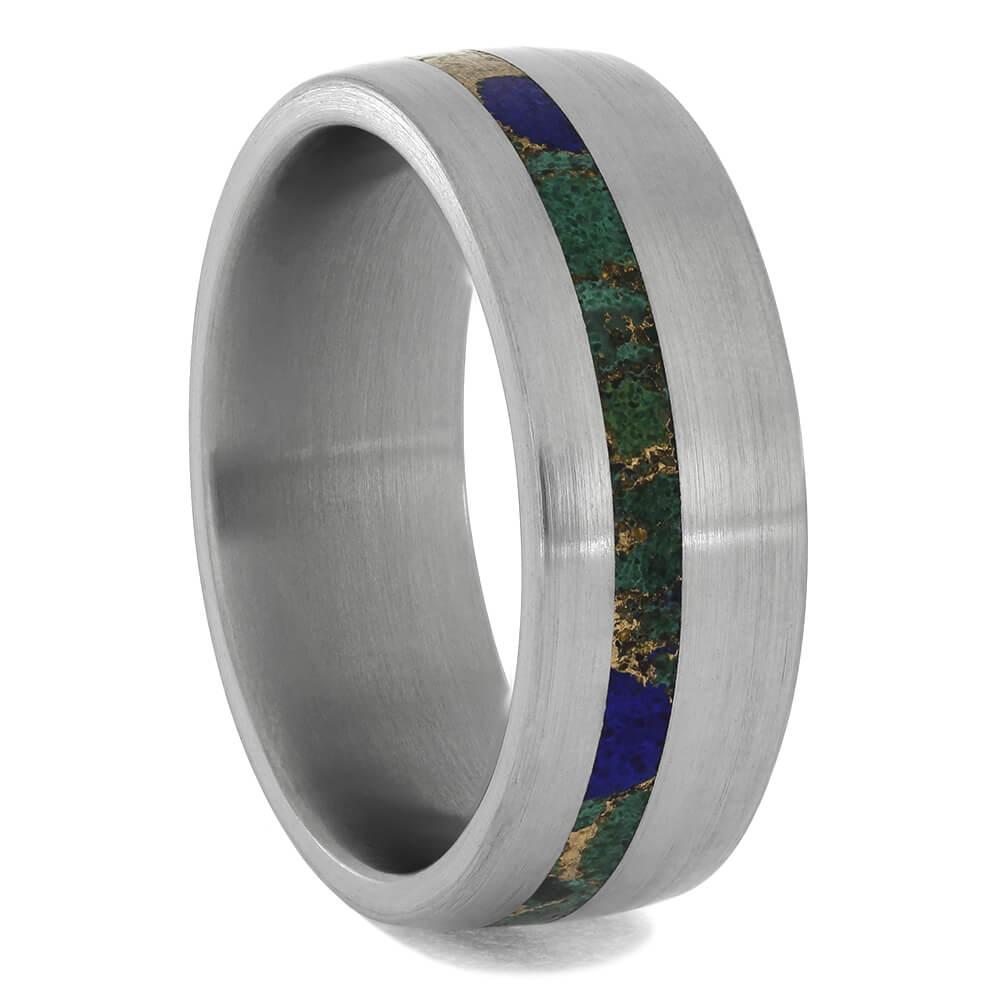 Titanium Ring with Unique Turquoise