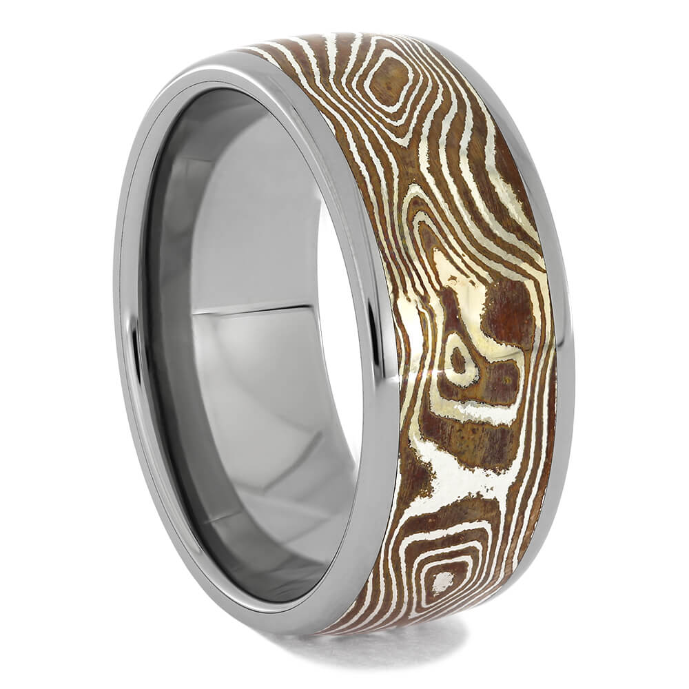 Unique Mokume Gane Ring in Titanium
