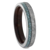 Turquoise and Meteorite Wedding Band