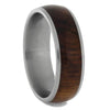 Wood Wedding Band in Titanium