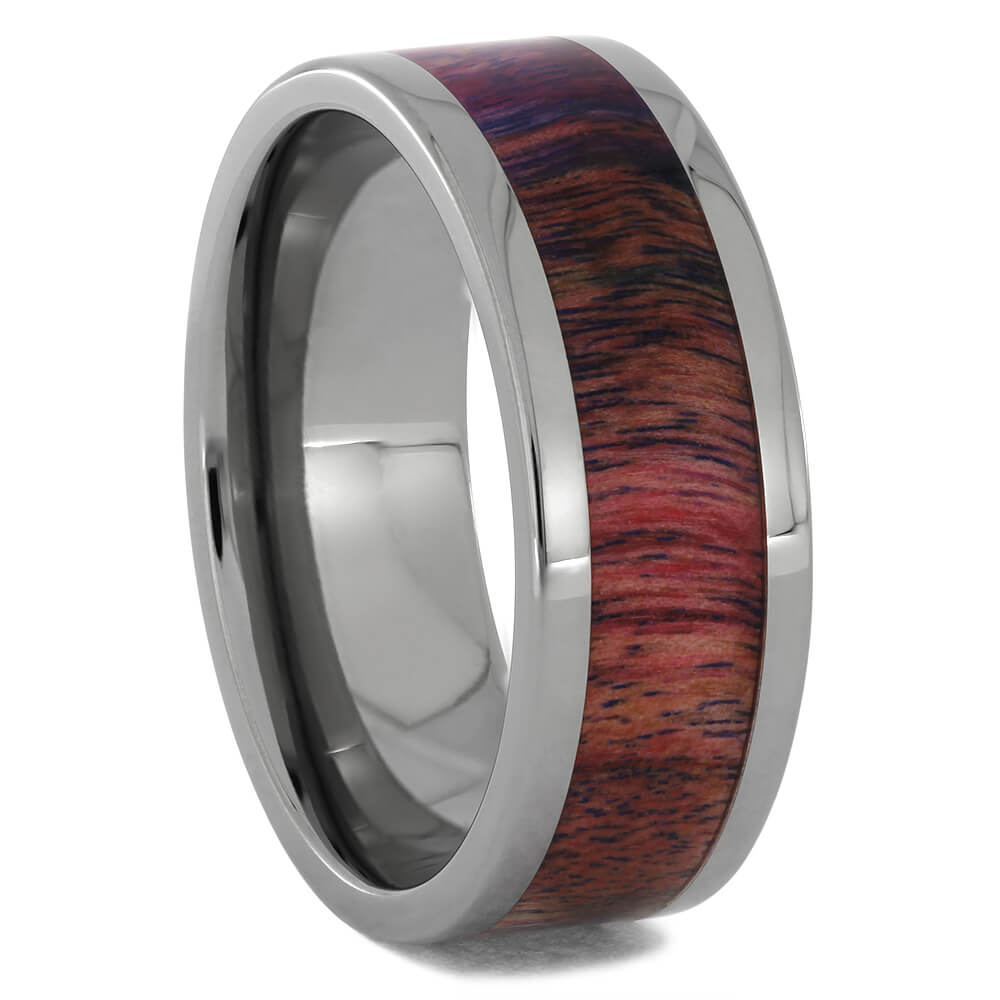 Men's Red Wood Wedding Band