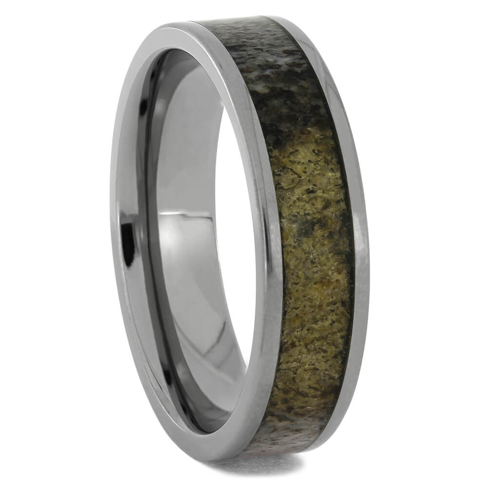 Antler and Titanium Wedding Bands