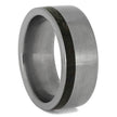 Titanium and Dinosaur Bone Wedding Band