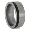 Titanium and Dinosaur Bone Wedding Band