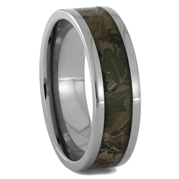 Camouflage Wedding Band Custom Camo Wedding Ring Mossy Oak BUI Camo Pattern Camo Jewelry Mossy popular Oak Camo Ring 4HR_BUI