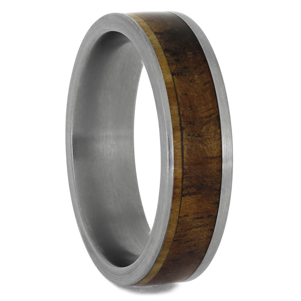 Walnut and Aspen Wood Ring, Size 9.25-RS9071 - Jewelry by Johan