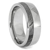 Platinum Ring with Meteorite Inlay