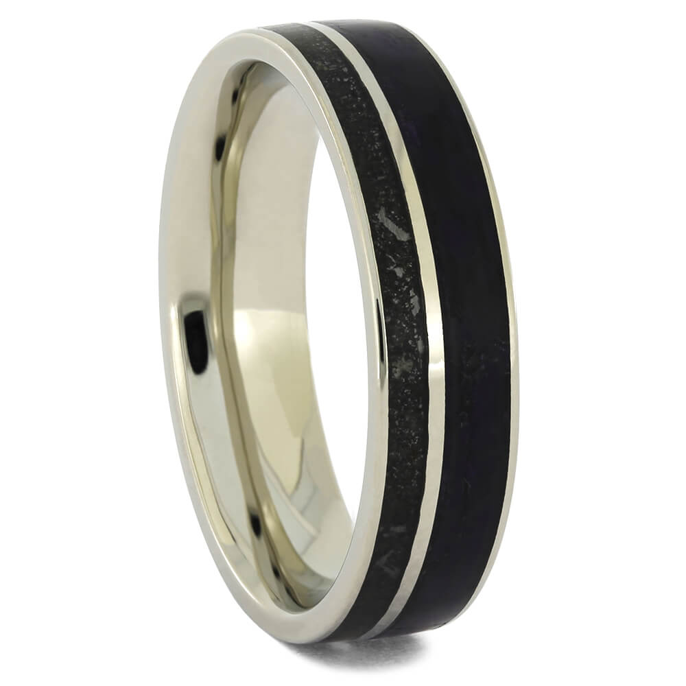 White Gold and Stardust Wedding Bands