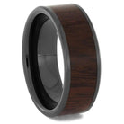 Black Ceramic Ring with Bloodwood