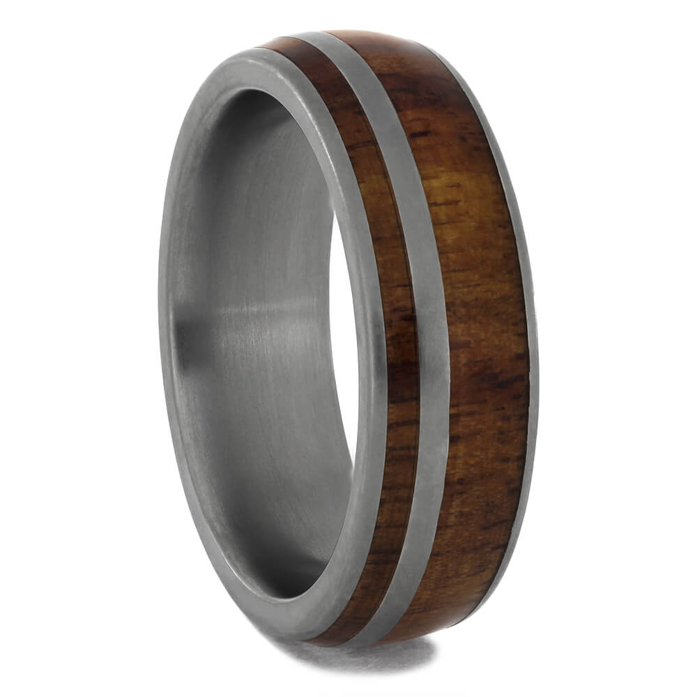 Titanium Ring with Tulipwood