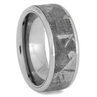 Beveled Tungsten Wedding Band With Meteorite, Size 7.75-RS9421 - Jewelry by Johan
