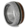 Triple Inlay Titanium Wedding Band