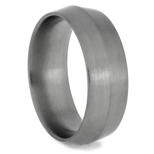 Titanium Wedding Band With Knife Profile