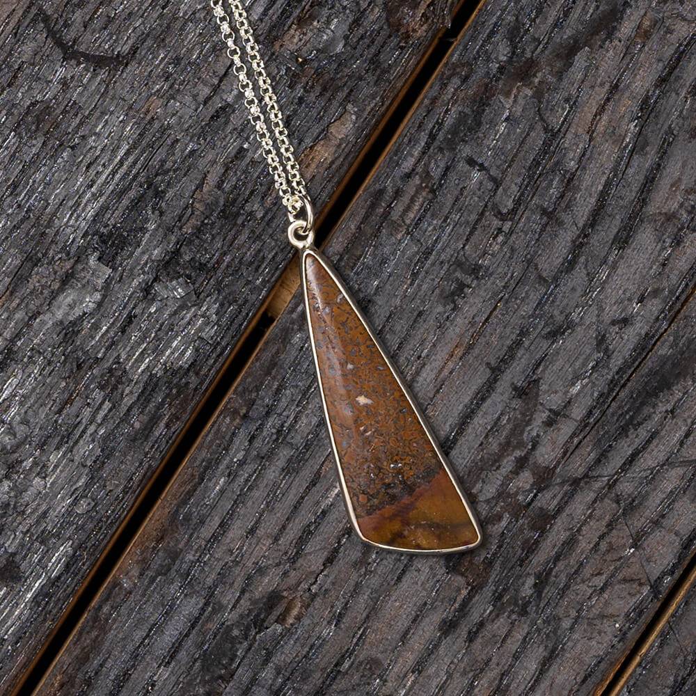 Triangle Dino Bone Pendant Necklace