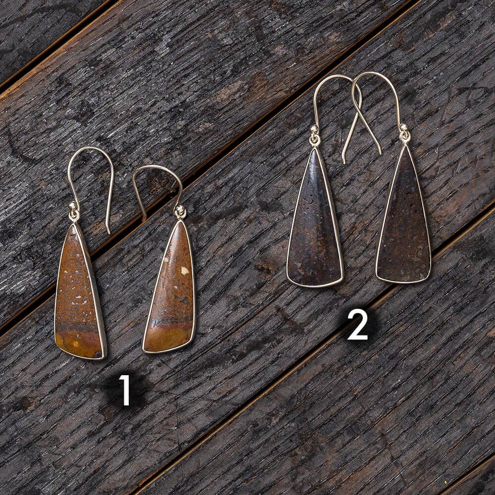 Triangle Dino Bone Earrings