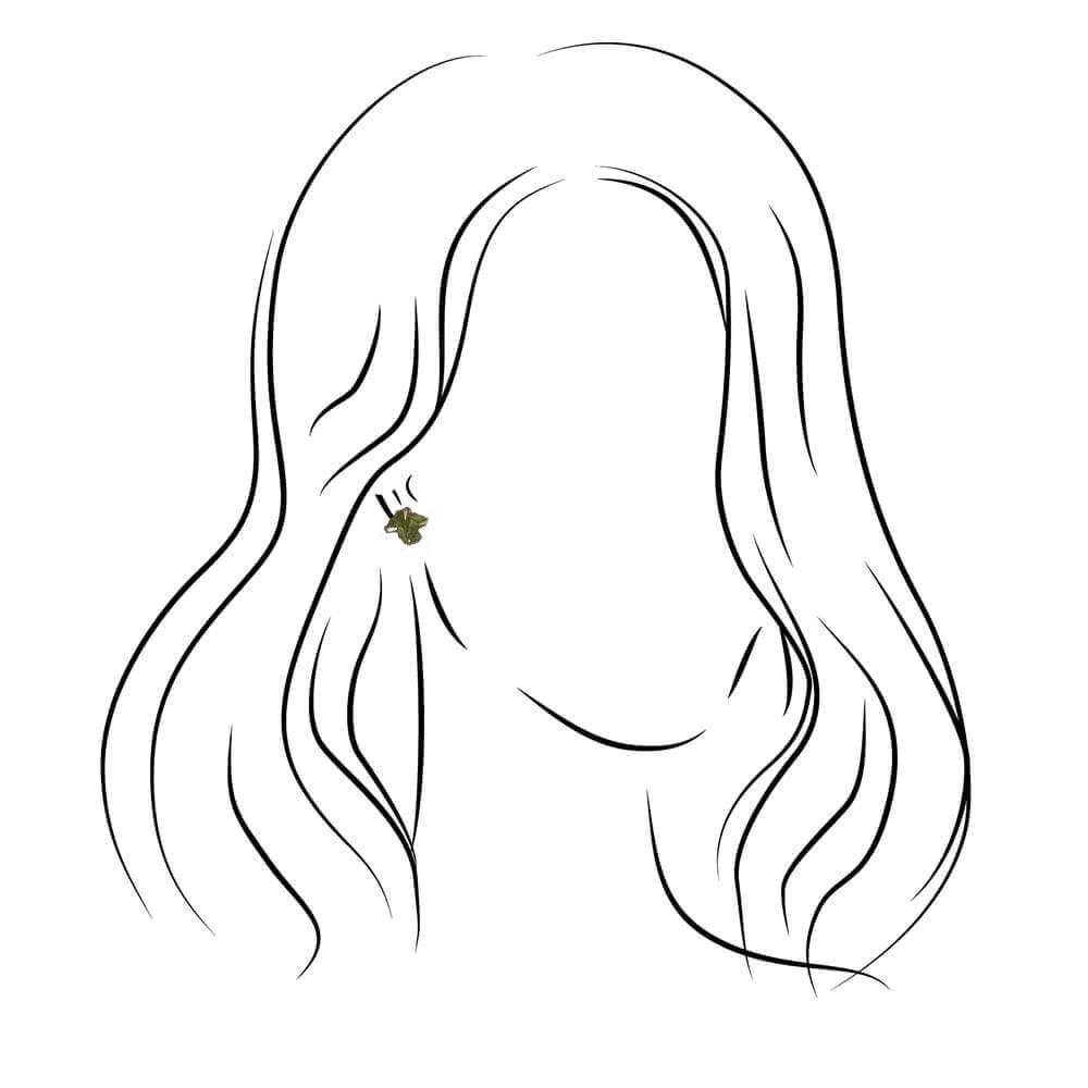 Rough Moldavite Stud Earrings