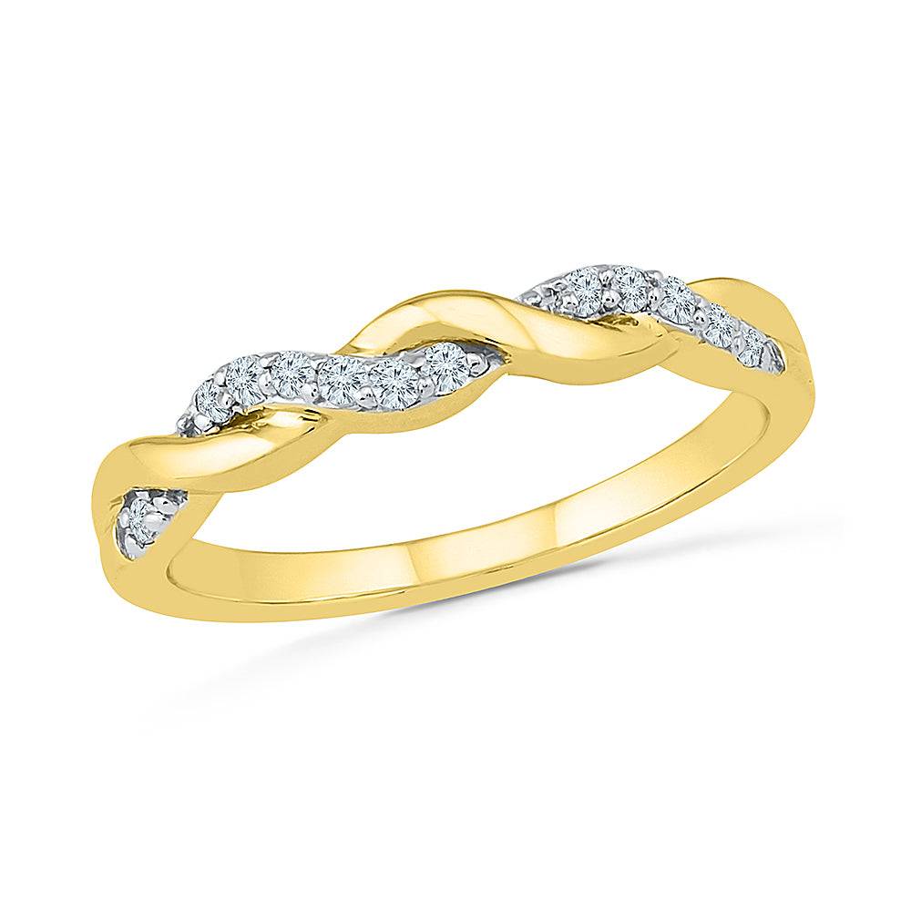 Diamond Wedding Band with Twisting Design - Jewelry by Johan