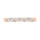 Rose Gold Wedding Band with Alternating Diamond Accents - Jewelry by Johan