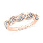 Rose Gold Wedding Band with Diamond Leaf Design - Jewelry by Johan